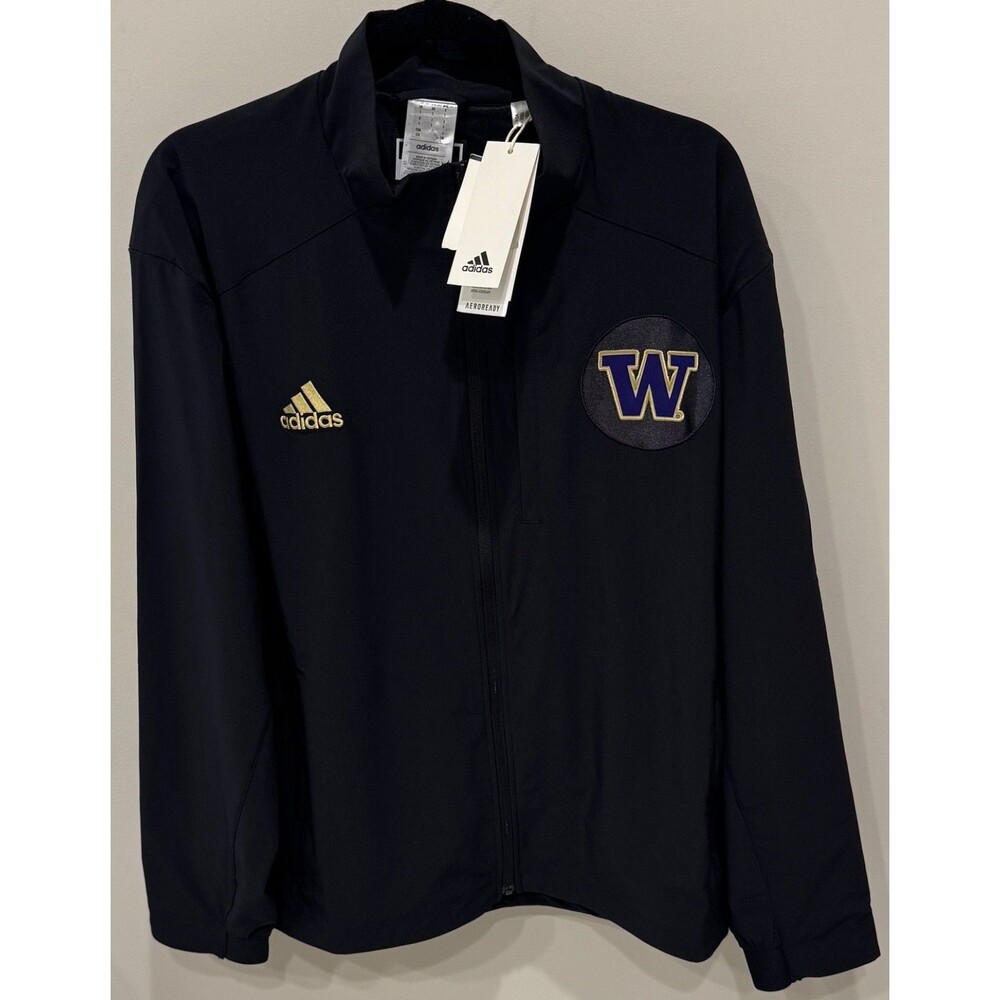 NWT Washington Huskies Locker Room Team Issue Adidas Aeroready Jacket Mens Large